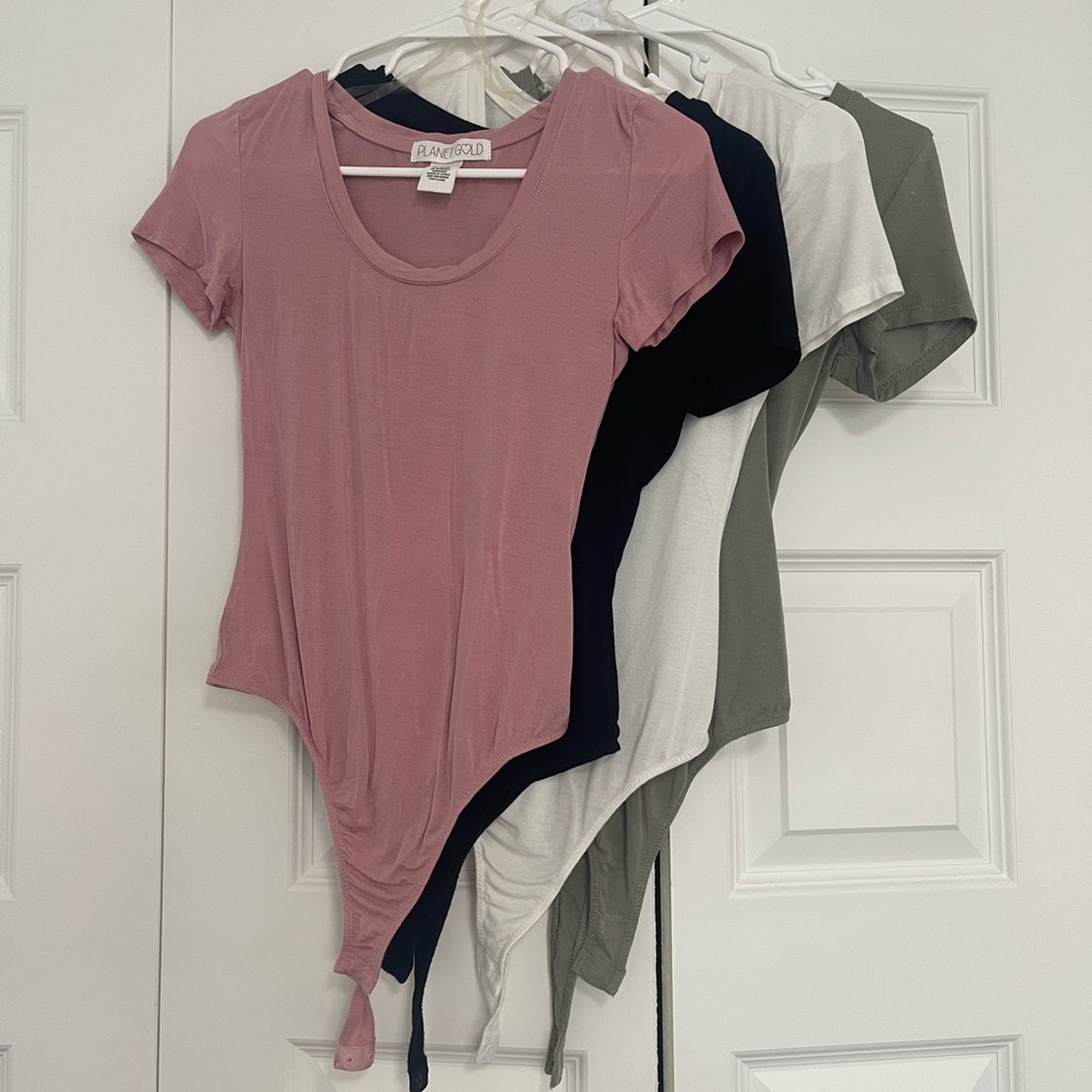 Planet Gold Women's Bodysuit Set - Pink, Black, White, Green